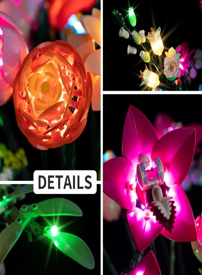 Kyglaring LED Light Kit Compatible with Lego 10342 Set, Lighting Accessories for Botanicals Pretty Pink Flower Bouquet, Lights Only (Model Not Included), Classic Version. - Image 5